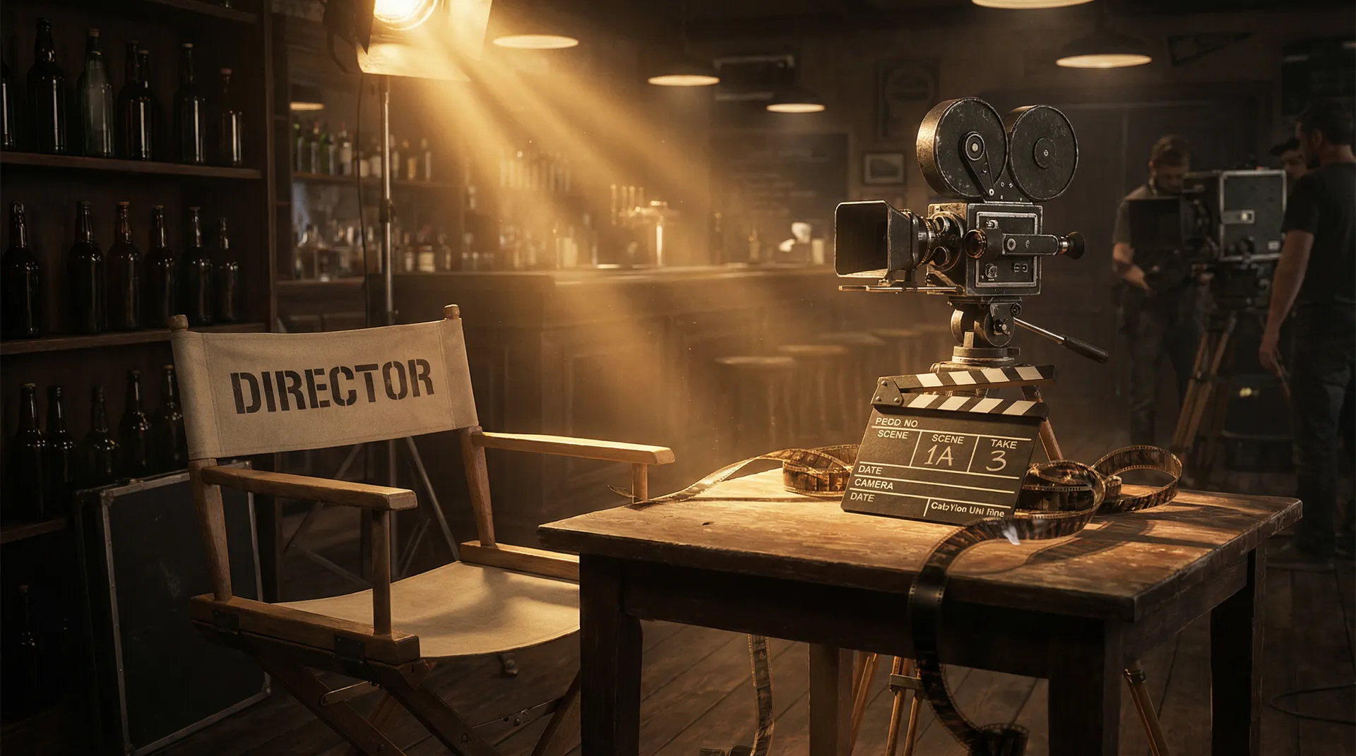 电影拍摄幕后场景 - 导演椅与场记板 91网页版 幕后故事